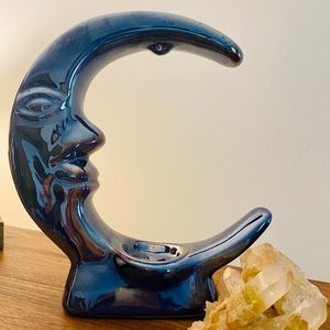 SOLD Vintage Crescent Moon Tea light holder